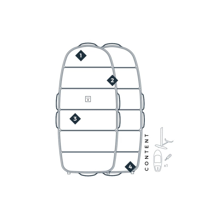 Wing Foil Wheels Bag 6'0